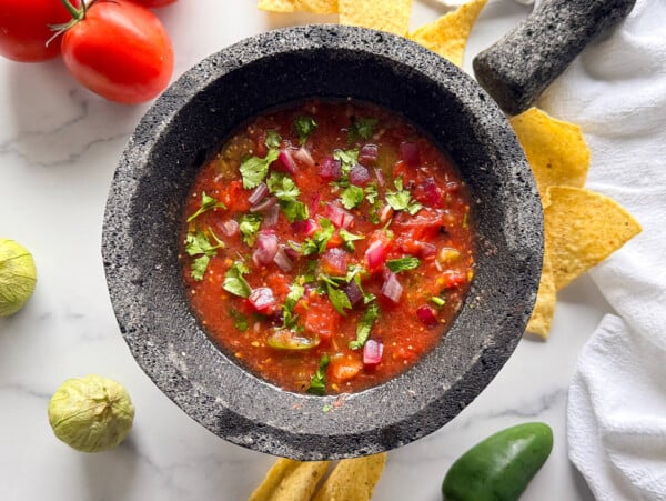 overview photo of salsa recipe