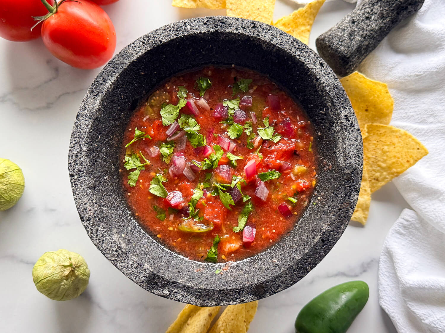 overview photo of salsa recipe