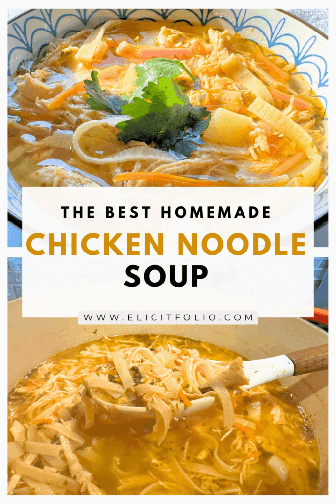 Pinterest pin for Chicken Noodle Soup