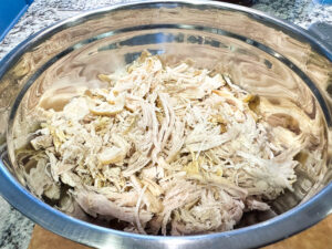 photo of shredded chicken