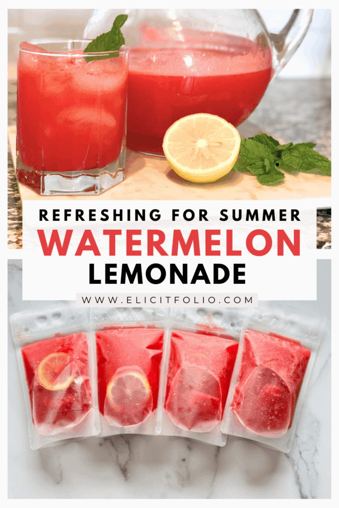 Pinterest pin for watermelon lemonade
