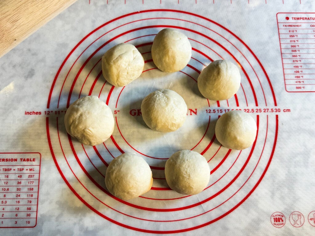 photo of flour tortilla balls resting