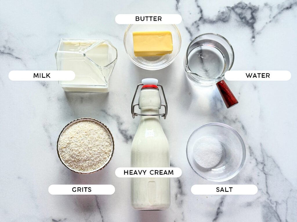 photo of grits recipe ingredients