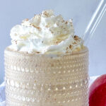 Close up photo of an apple smoothie