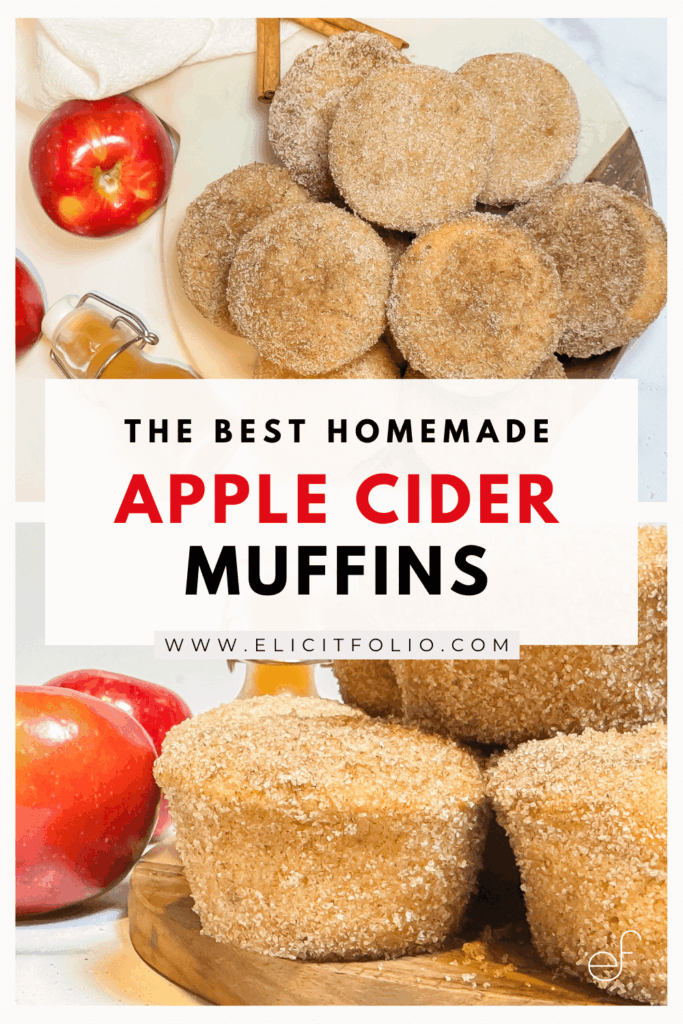 Pinterest pin for Apple Cider Muffins