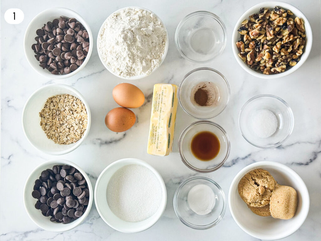 photo of Oatmeal Chocolate Chip Cookie ingredients