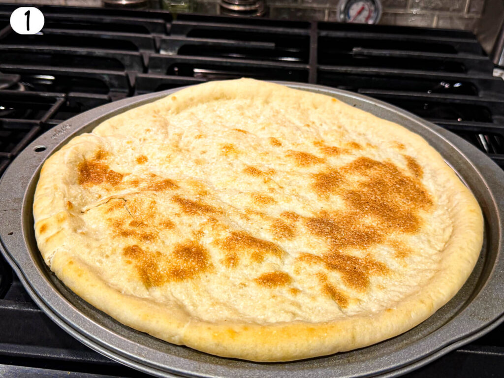 photo of parbake pizza crust