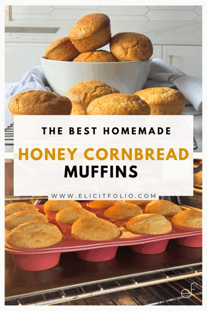 Pinterest pin photo of Cornbread Muffins