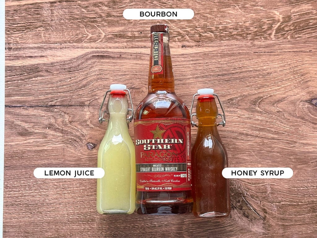 Gold Rush Cocktail ingredients