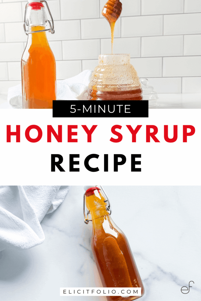 Pinterest Pin for Honey syrup