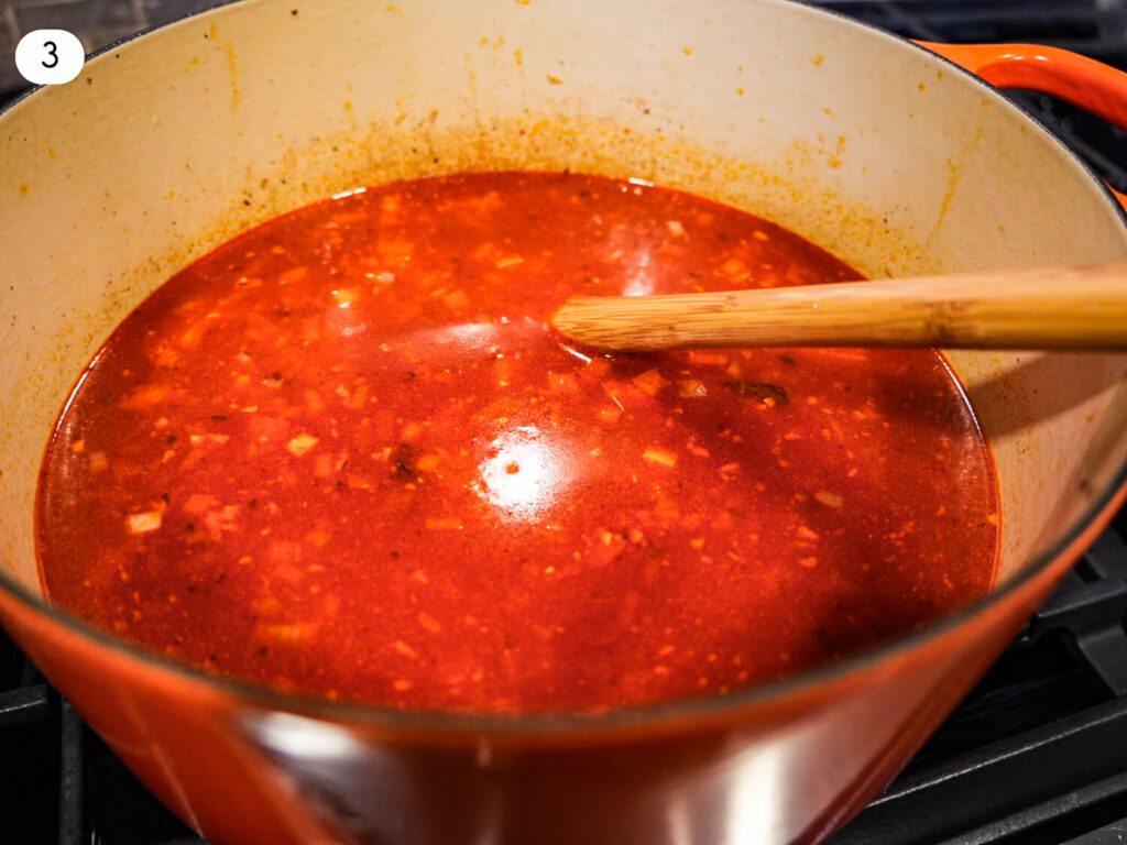 photo of marinara sauce to make broth