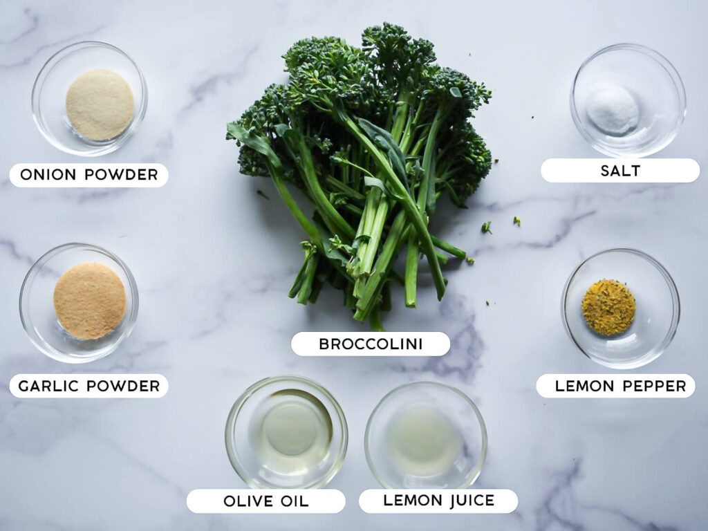 photo of air fryer Broccolini ingredients