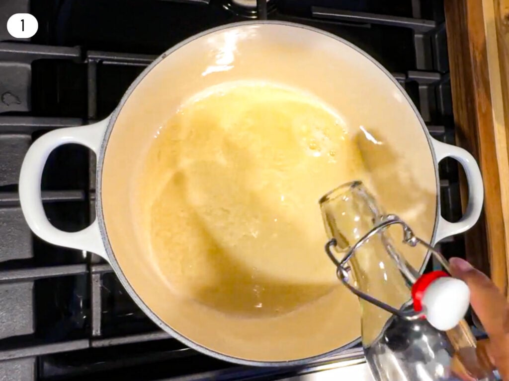 Step 1 - Add Beer to pot