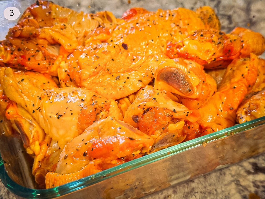 Step 3 photo of Close up photo of wings coming to temperature