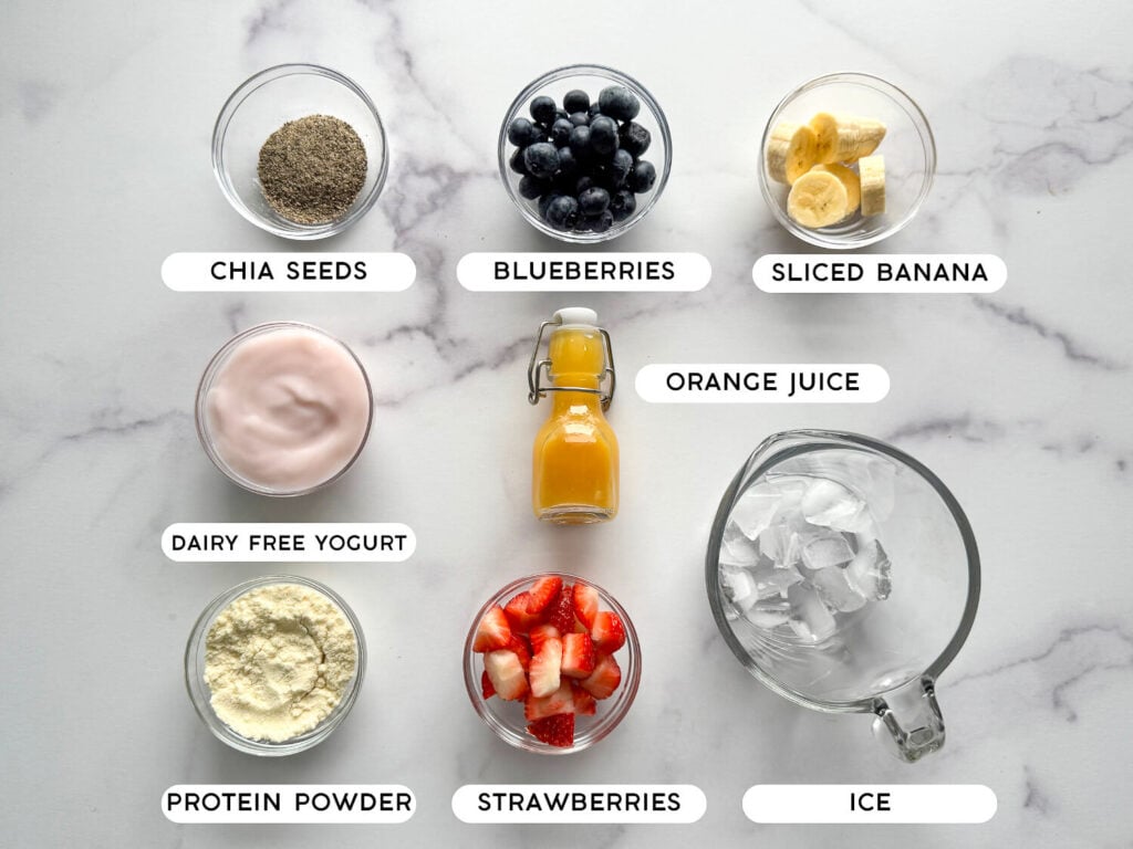 Strawberry Blueberry Smoothie Ingredients