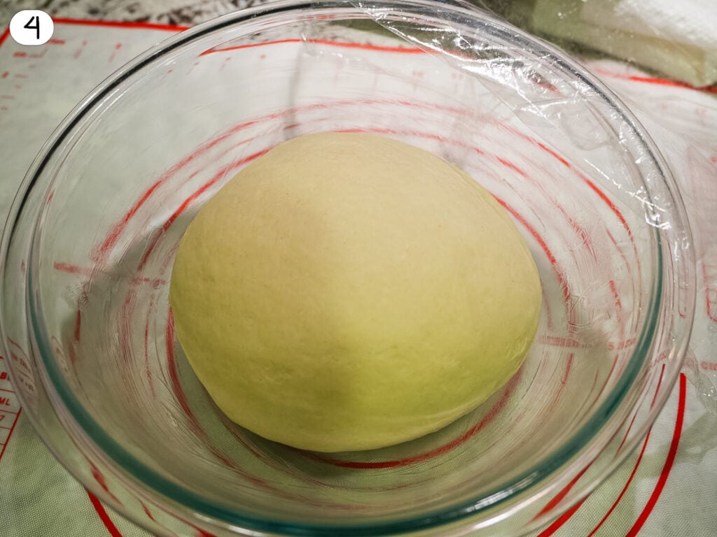 step 4 photo of dough after first proof