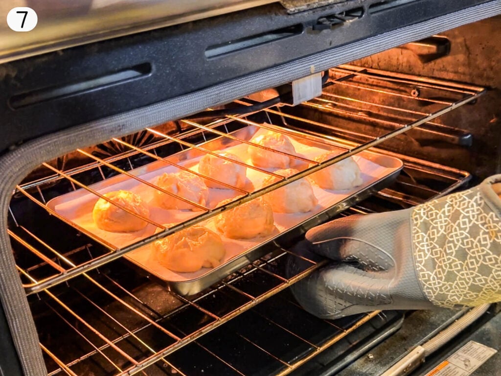 step 7 bake buns in the oven