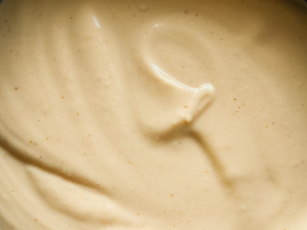 zoomed in photo of beer cheese dip