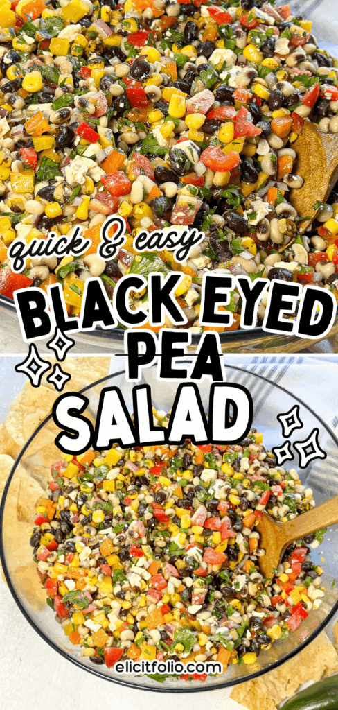 Pinterest Pin for Black Eyed Pea Salad Recipe