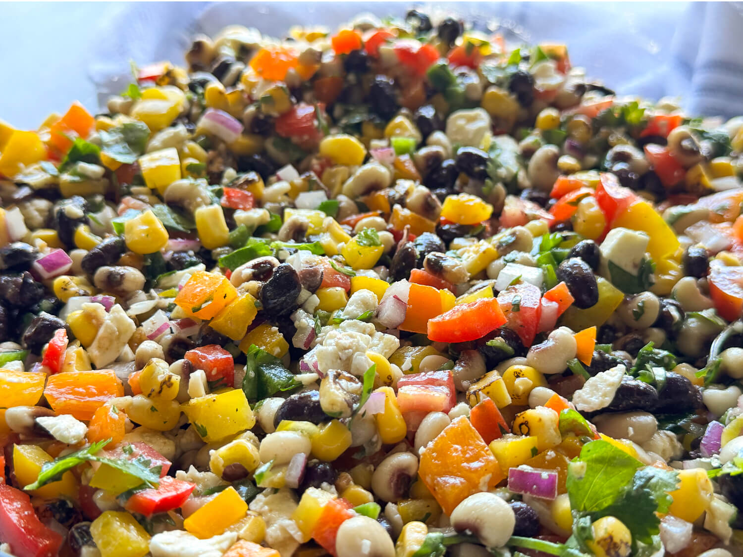 Closes up photo of Black Eyed Pea Salad