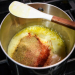 HERO photo of Lemon Garlic Butter Sauce in a sauce pan