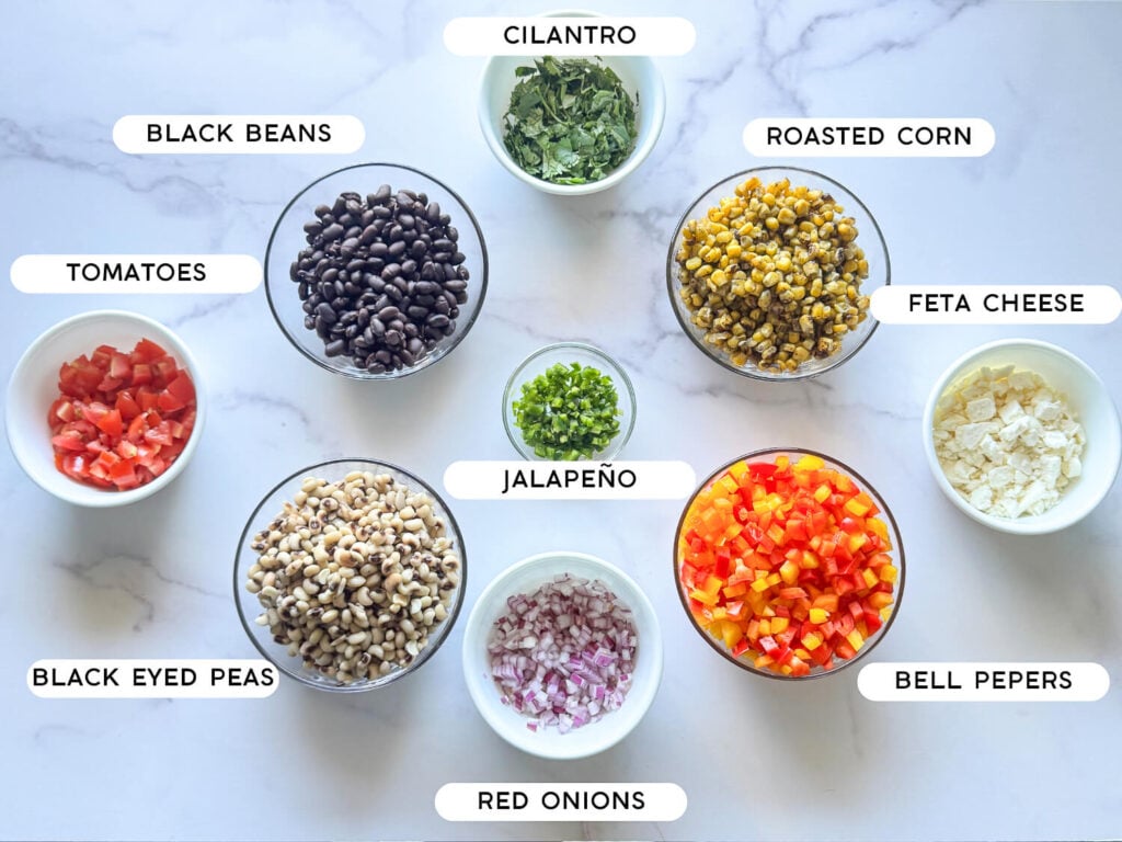 Photo of Ingredients for Black Eyed Pea Salad