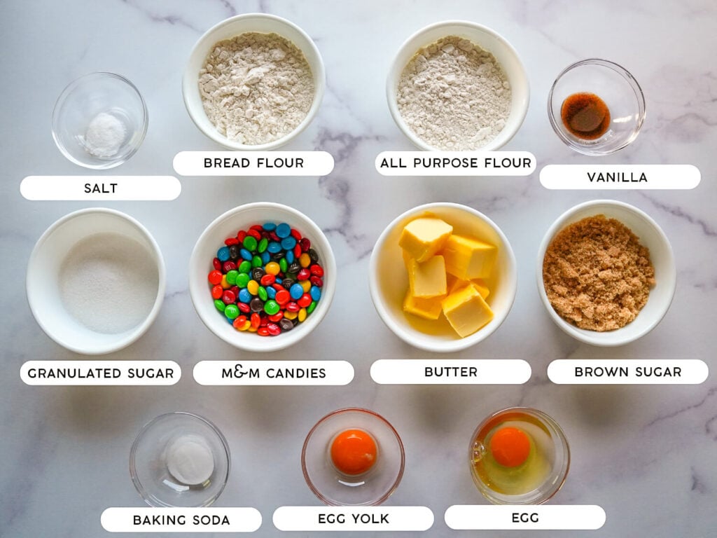 Photo of M&M Cookie Ingredients
