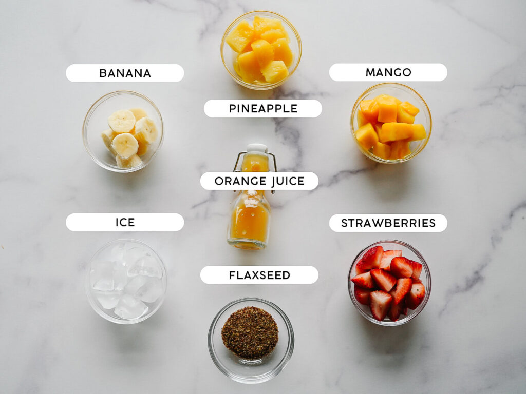 Photo of Strawberry Mango Smoothie Ingredients