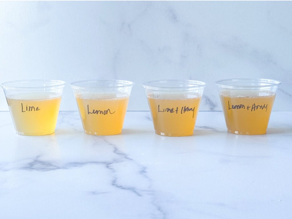 photo of four different variations of how to make a Kentucky Mule