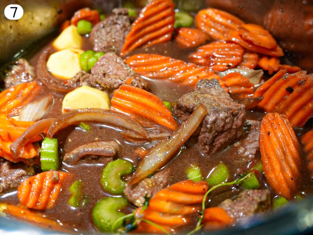 step 7 photo showing a thicker sauce