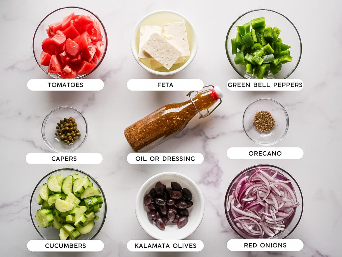 Photo of Greek Salad Ingredients