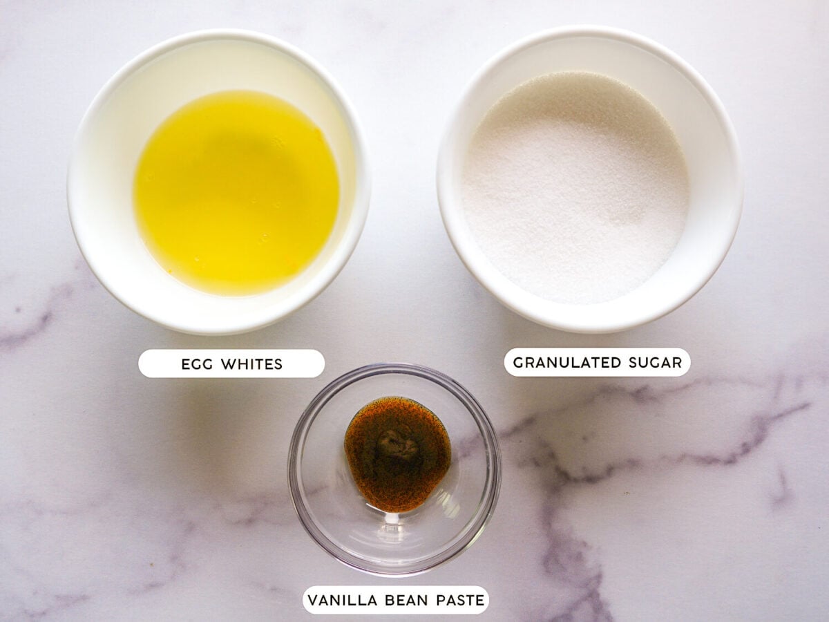 photo of Swiss Meringue ingredients