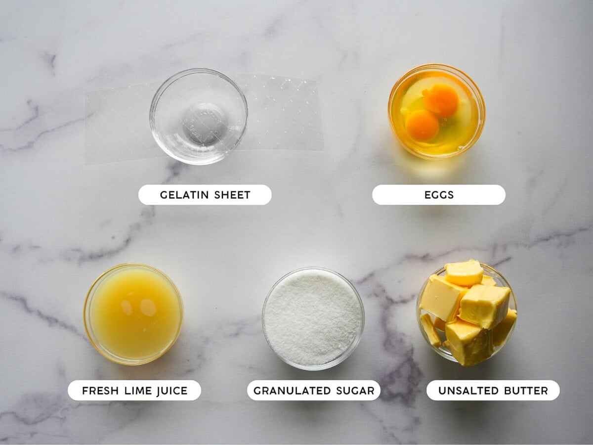 photo of lime curd ingredients