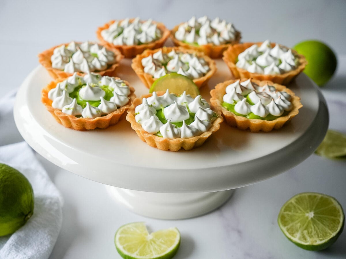 photo of mini key lime tarts on a tray