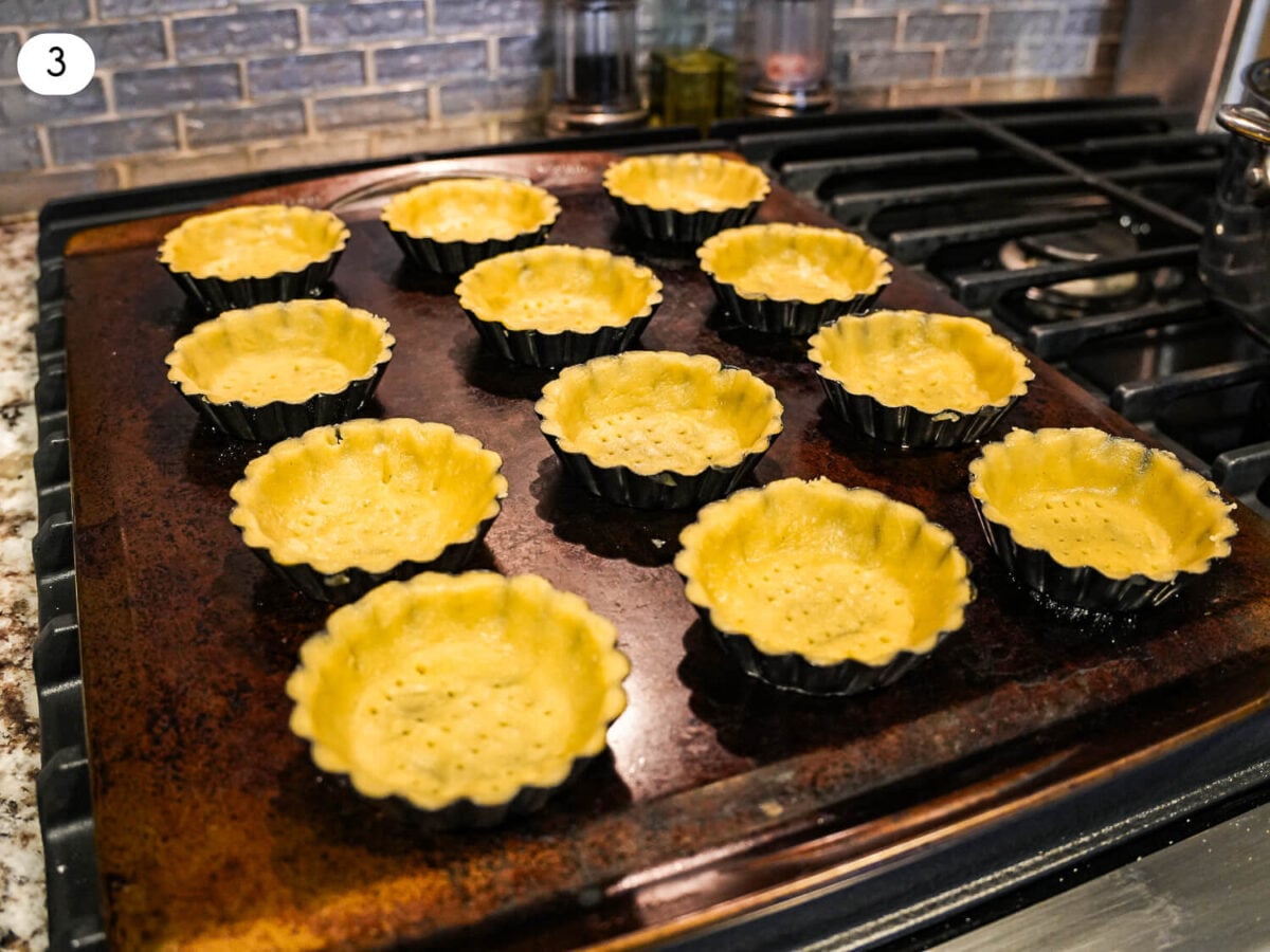 step 3 photo of of tarts before they go in the oven