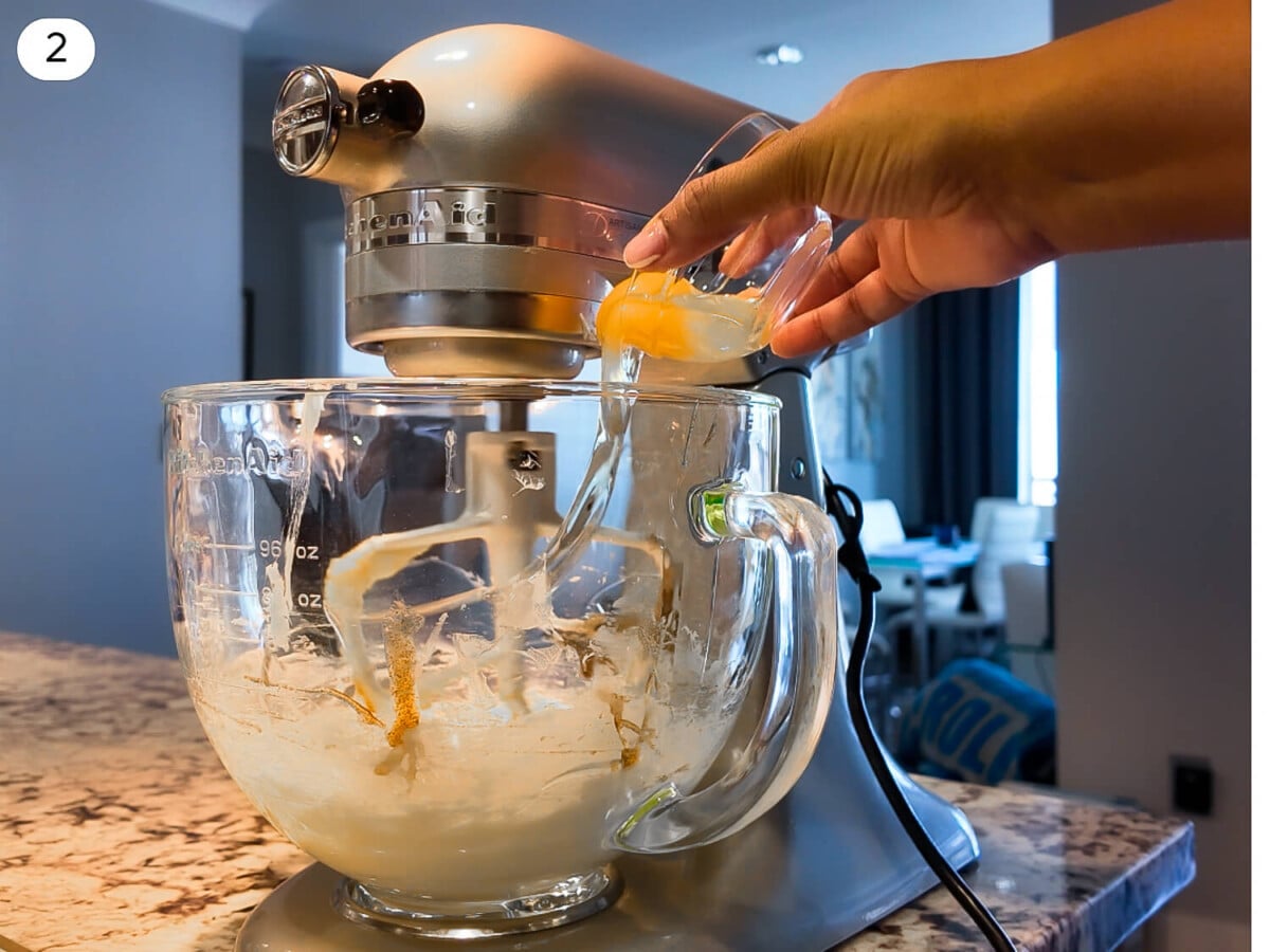 step two photo of adding egg