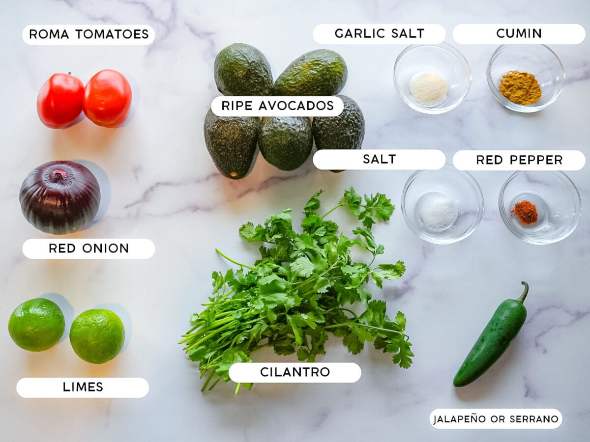 photo of Guacamole Ingredients