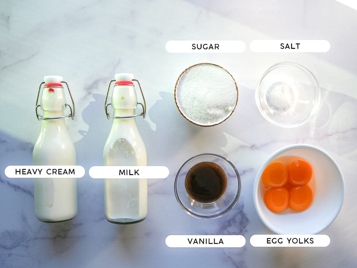 French vanilla ice cream ingredients