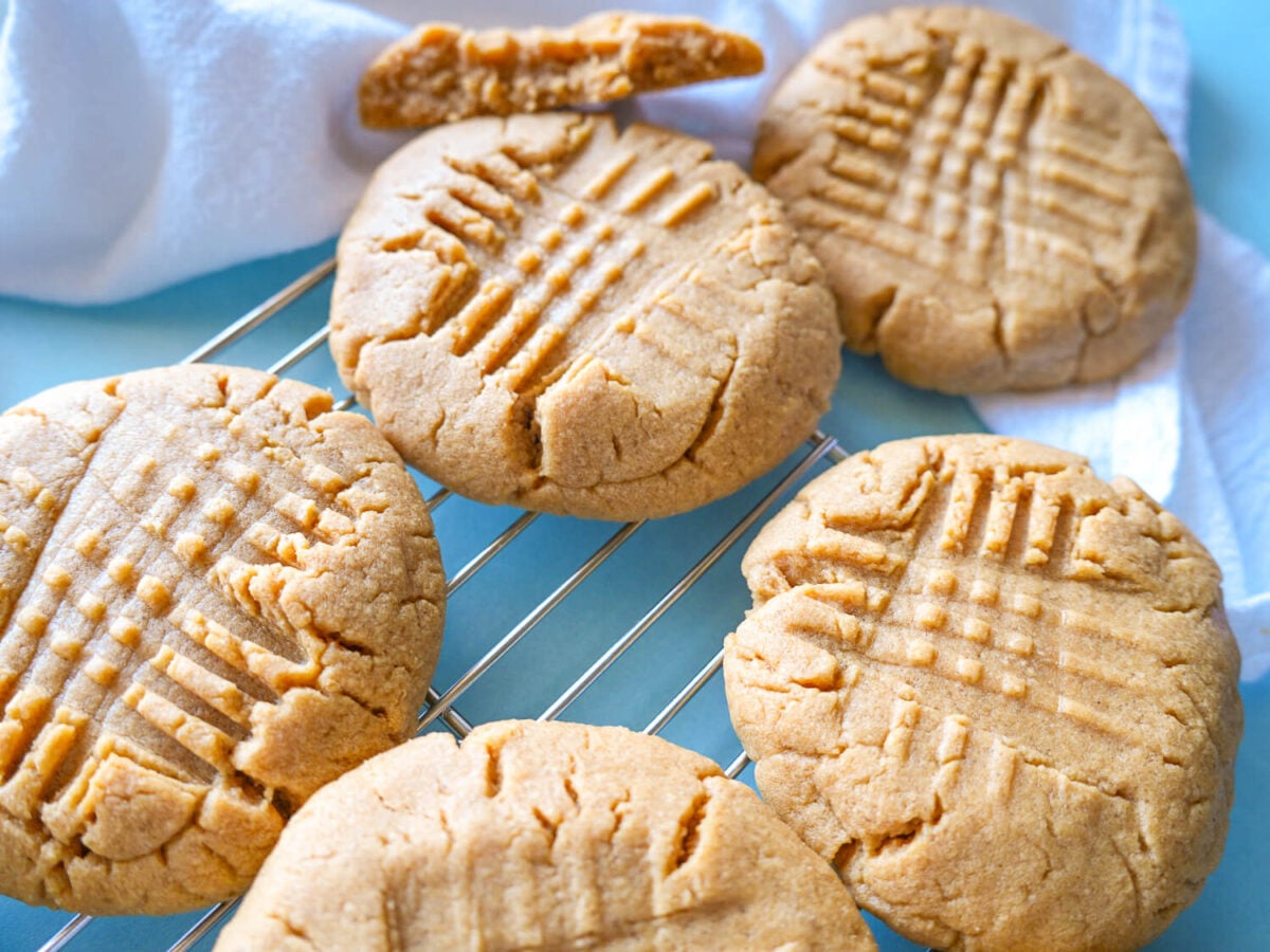 close up photo of peanut butter cookies