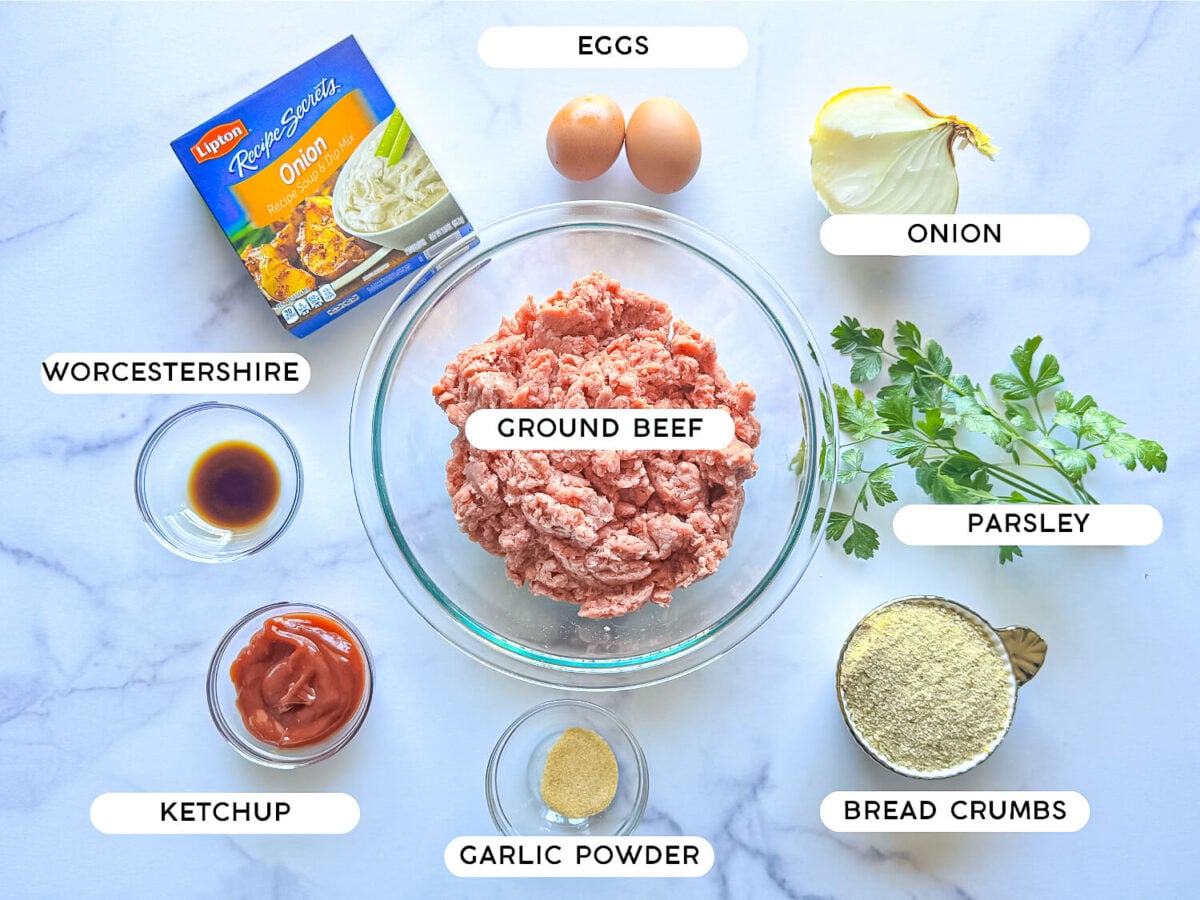 photo of meatloaf ingredients