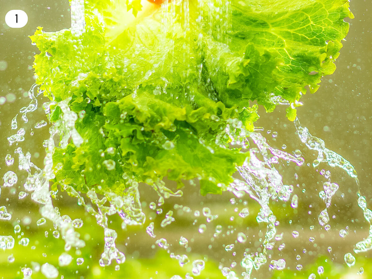 step 1 up close up photo of lettuce