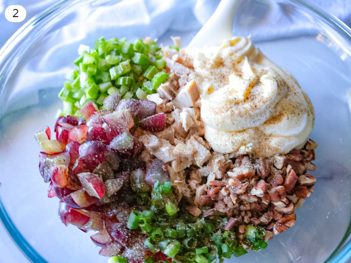 step two photo of showing all ingredients combined in one bowl