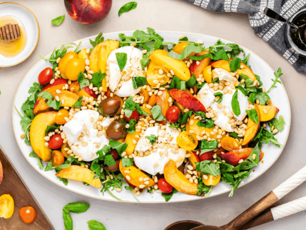 HERO photo of Peach Burrata Salad