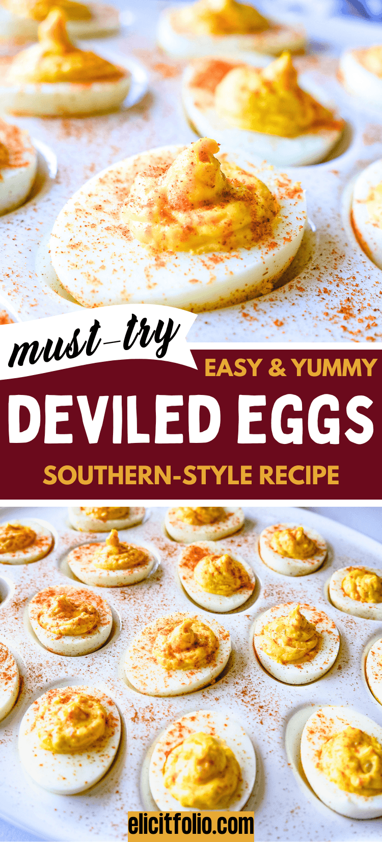 Southern Style Deviled Eggs Recipe by Elicit Folio