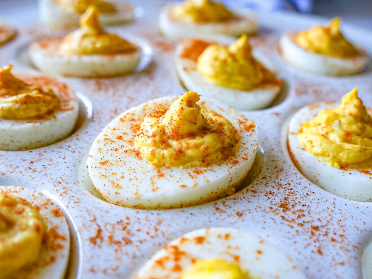 close up photo of a Deviled Eggs
