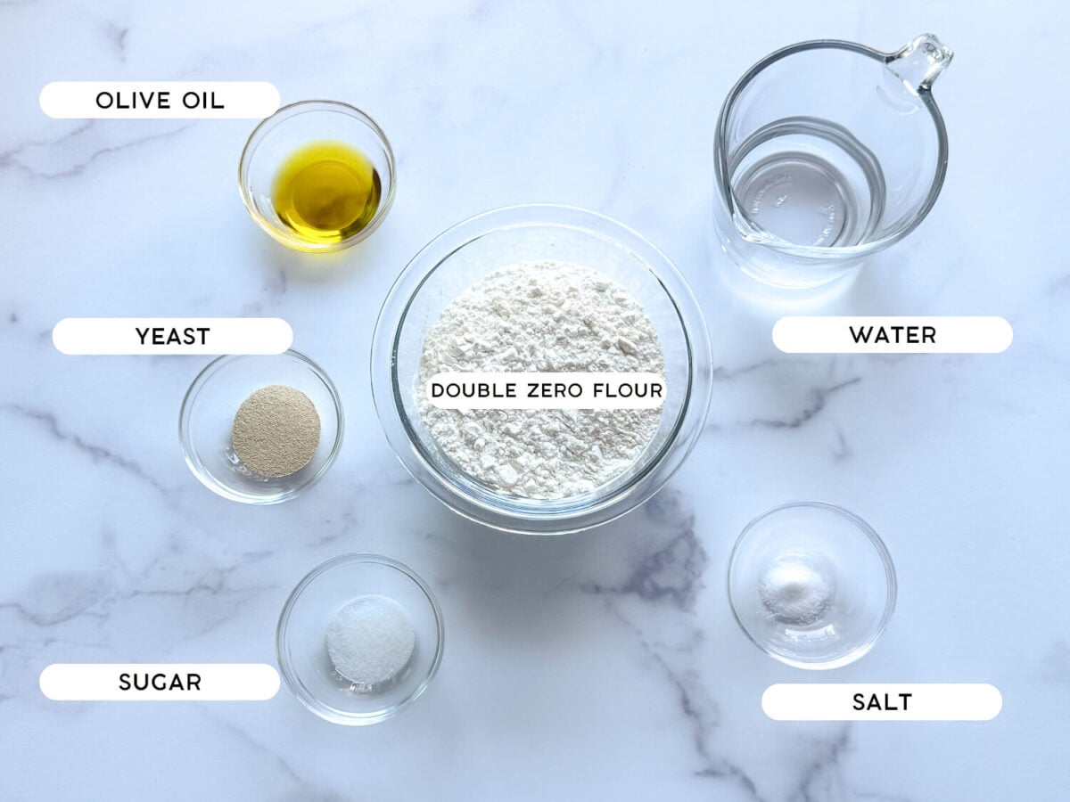 photo of 00 flour pizza dough ingredients