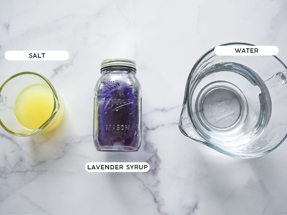 photo of lavender lemonade ingredients