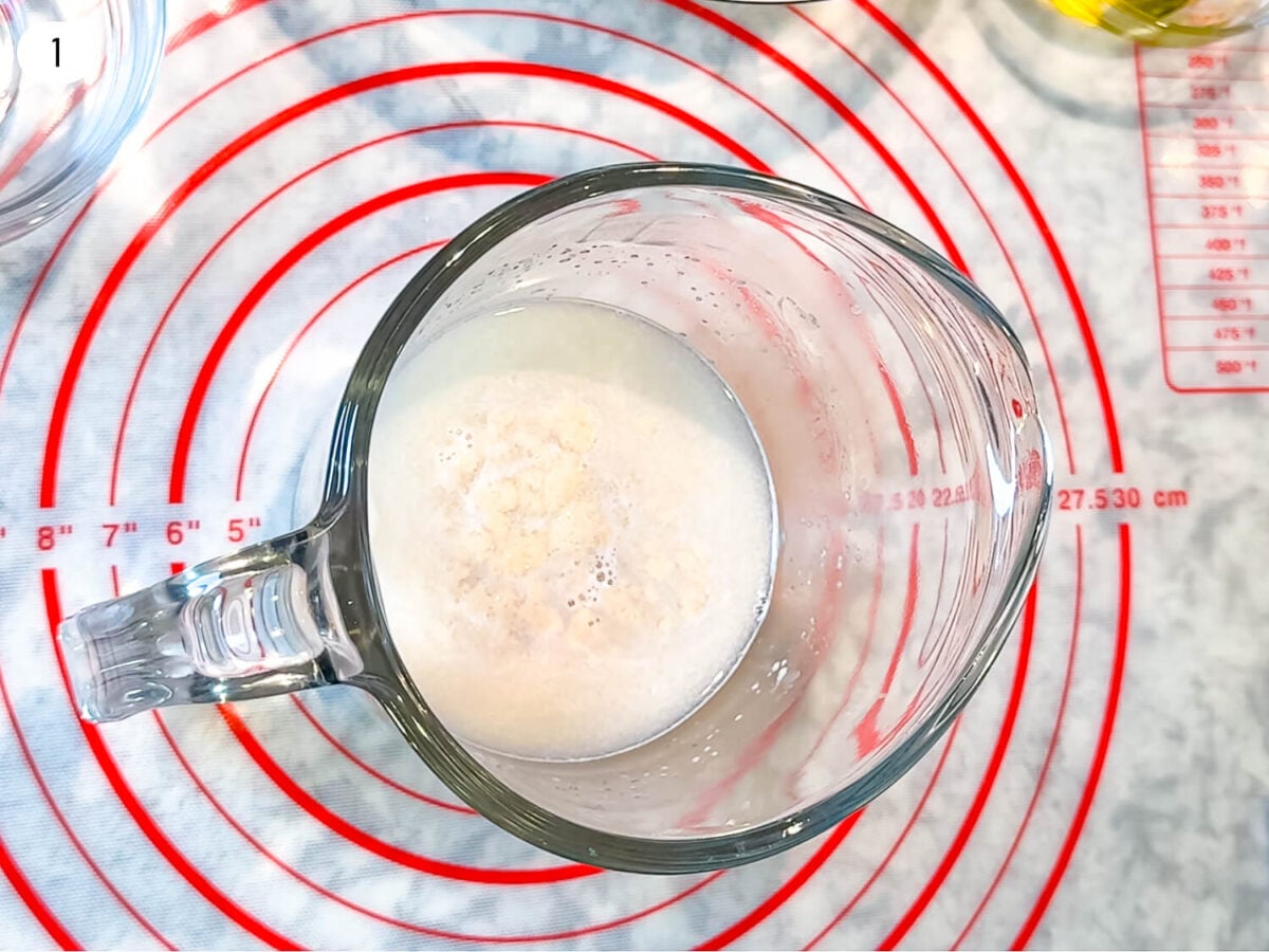 step 1 photo of proofing yeast