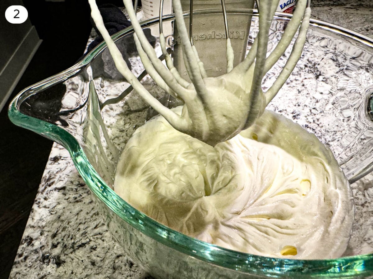 step 2 photo of whipping the cream