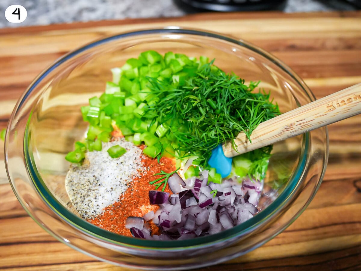 step 4 photo of salad dressing ingredients in a bowl